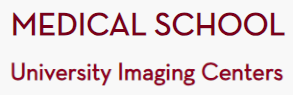 simple text with the words medical school, university imaging centers